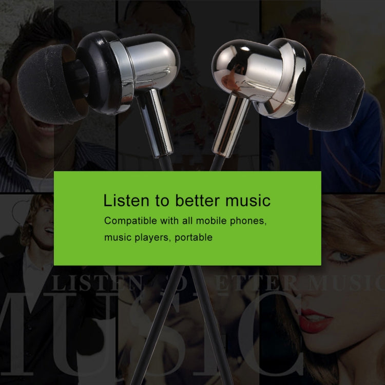 U-20 1.2m Bass Stereo Sound In-ear Wire Control Earphone with Mic, For iPhone, iPad, Galaxy, Huawei, Xiaomi, LG, HTC and Other Smartphones