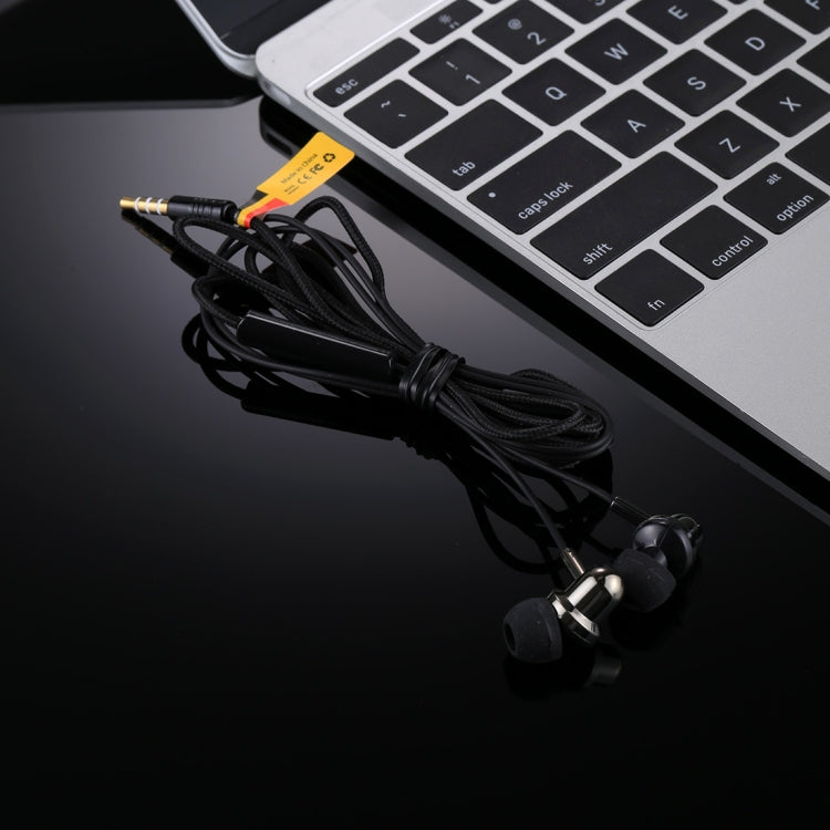 U-20 1.2m Bass Stereo Sound In-ear Wire Control Earphone with Mic, For iPhone, iPad, Galaxy, Huawei, Xiaomi, LG, HTC and Other Smartphones