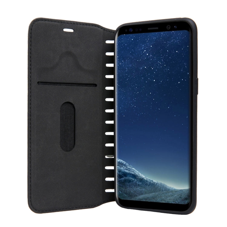 For Galaxy S8 + / G955 PU Retro Texture with Absorption Horizontal Flip Leather Case with Holder & Card Slots