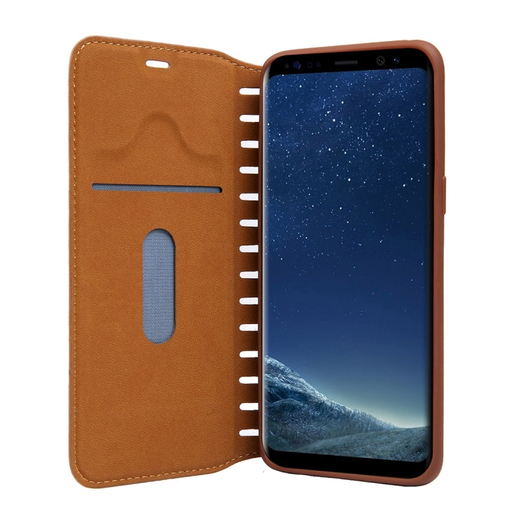 For Galaxy S8 + / G955 PU Retro Texture with Absorption Horizontal Flip Leather Case with Holder & Card Slots