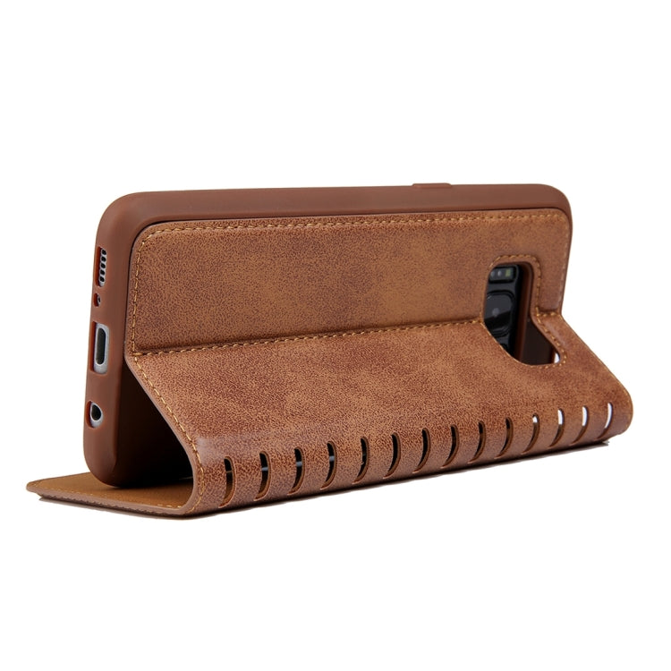 For Galaxy S8 + / G955 PU Retro Texture with Absorption Horizontal Flip Leather Case with Holder & Card Slots