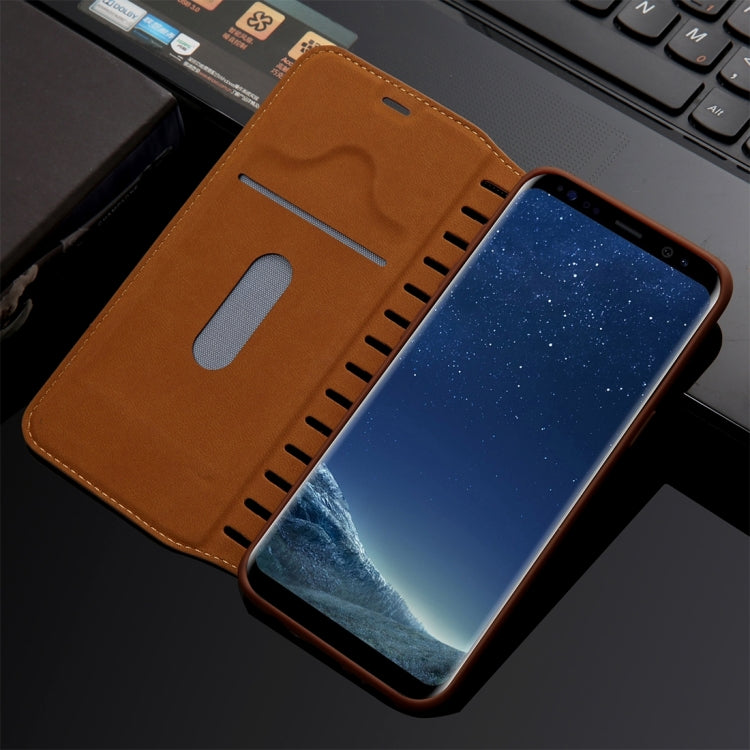 For Galaxy S8 + / G955 PU Retro Texture with Absorption Horizontal Flip Leather Case with Holder & Card Slots