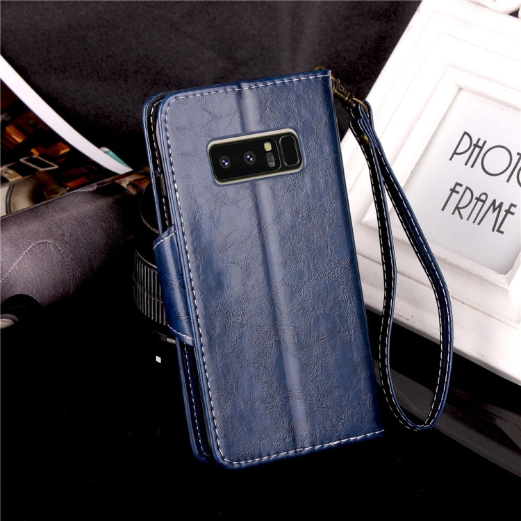 For Galaxy Note 8 Retro Crazy Horse Texture Wax Fake Leather Horizontal Flip Leather Case with Holder & Card Slots & Wallet & Lanyard