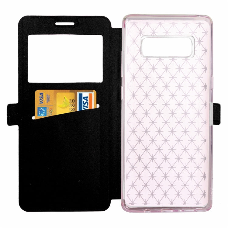 For Galaxy Note 8 Argyles Texture Horizontal Flip Leather Case with Holder & Card Slots & Call Display ID