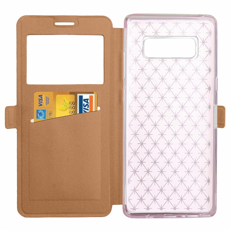 For Galaxy Note 8 Argyles Texture Horizontal Flip Leather Case with Holder & Card Slots & Call Display ID