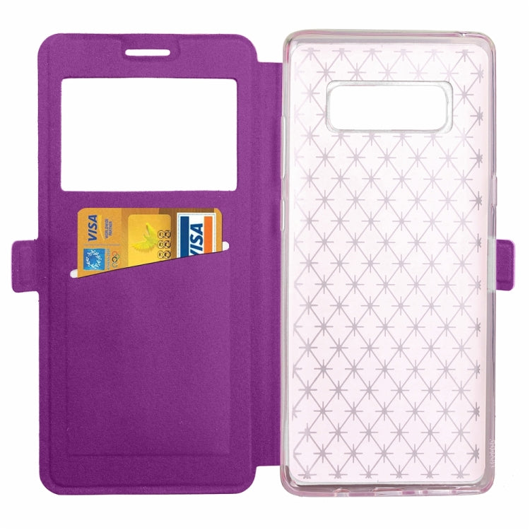 For Galaxy Note 8 Argyles Texture Horizontal Flip Leather Case with Holder & Card Slots & Call Display ID