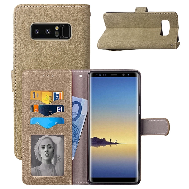 For Galaxy Note 8 Matte Leather Horizontal Flip Leather Case with Holder & Card Slots & Wallet & Photo Frame