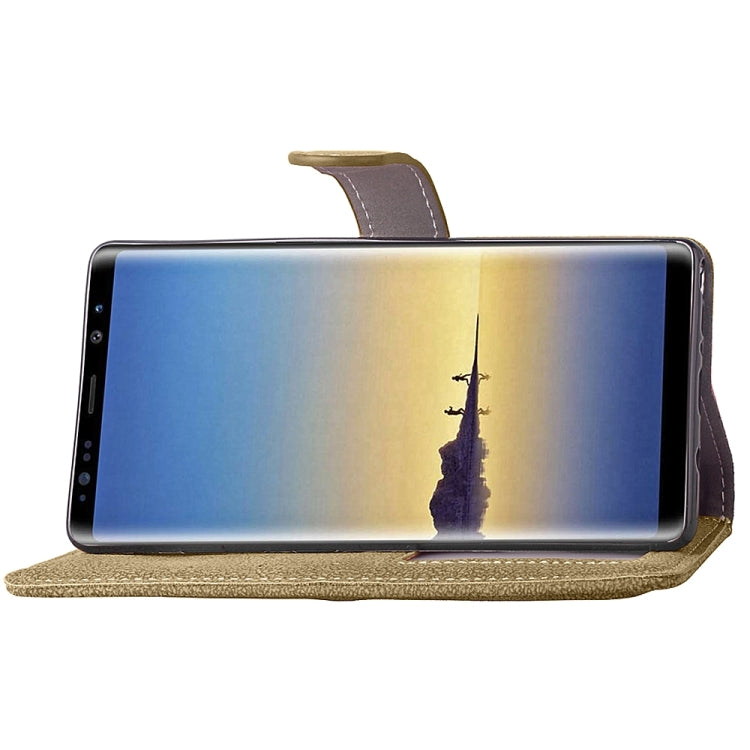 For Galaxy Note 8 Matte Leather Horizontal Flip Leather Case with Holder & Card Slots & Wallet & Photo Frame