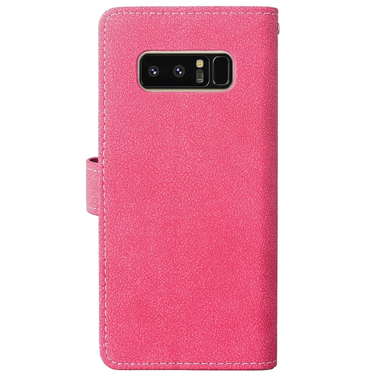For Galaxy Note 8 Matte Leather Horizontal Flip Leather Case with Holder & Card Slots & Wallet & Photo Frame