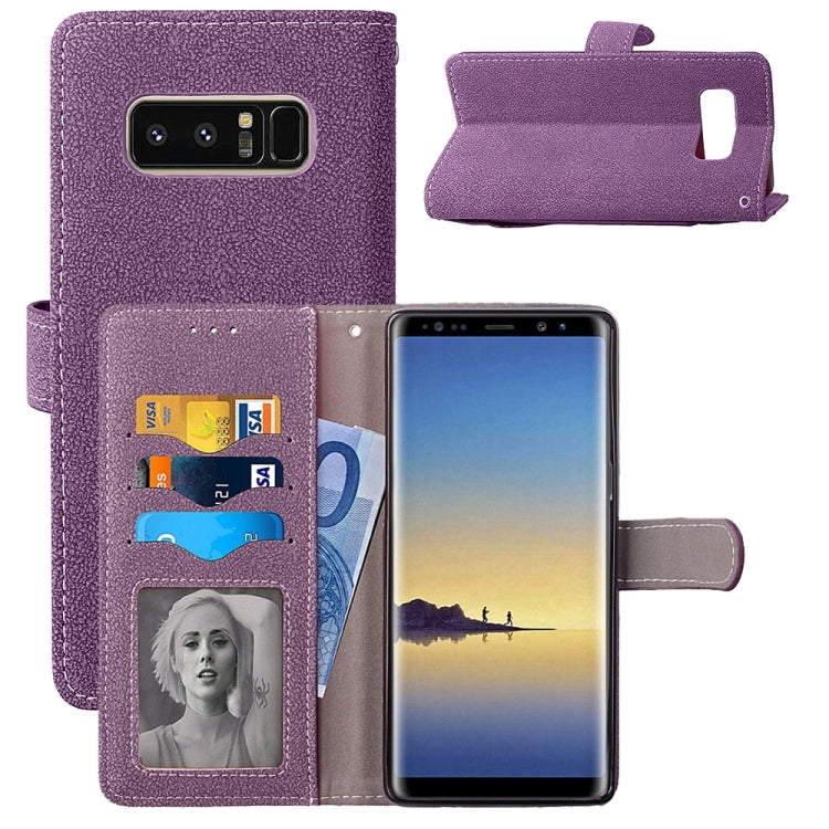 For Galaxy Note 8 Matte Leather Horizontal Flip Leather Case with Holder & Card Slots & Wallet & Photo Frame