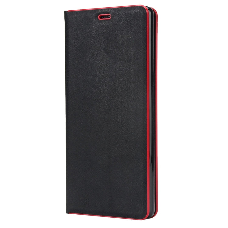 For Galaxy Note 8 Cowhide Texture PC Bumper Frame Strong Magnetic Adsorption Horizontal Flip Leather Case with Holder & Card Slots