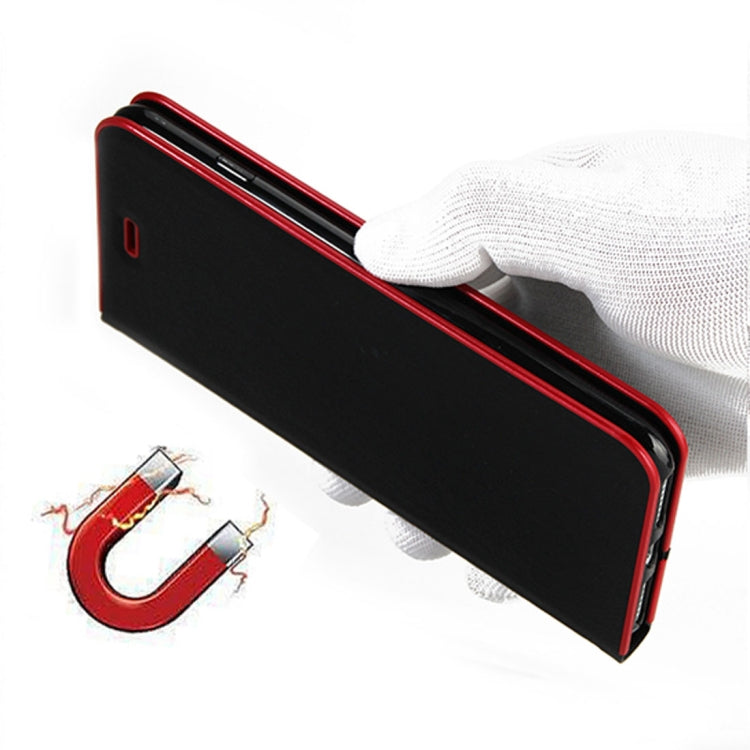 For Galaxy Note 8 Cowhide Texture PC Bumper Frame Strong Magnetic Adsorption Horizontal Flip Leather Case with Holder & Card Slots