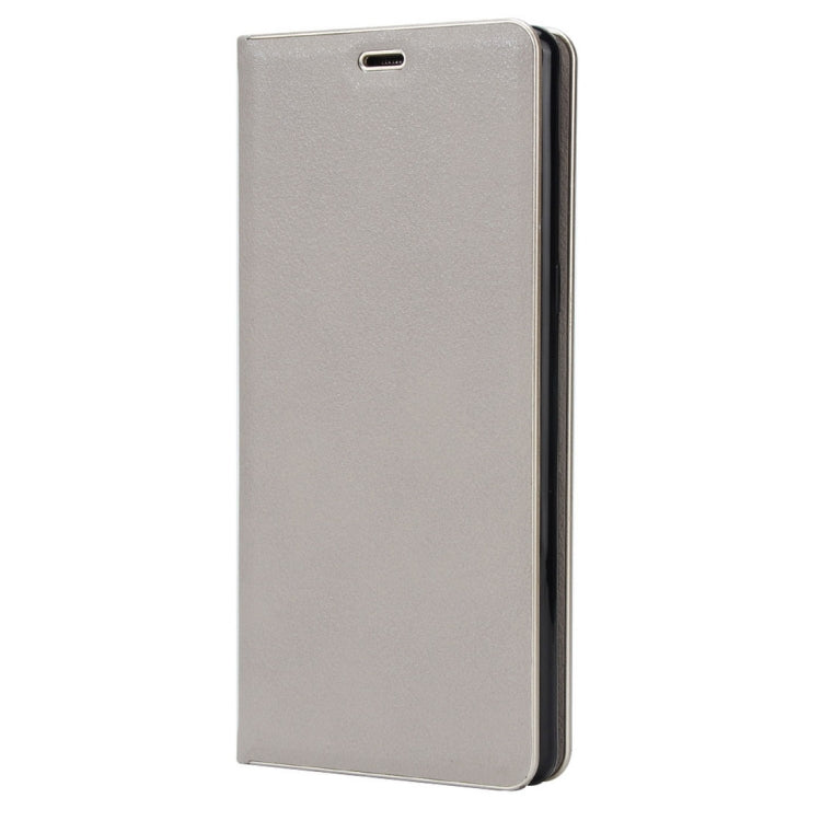 For Galaxy Note 8 Cowhide Texture PC Bumper Frame Strong Magnetic Adsorption Horizontal Flip Leather Case with Holder & Card Slots