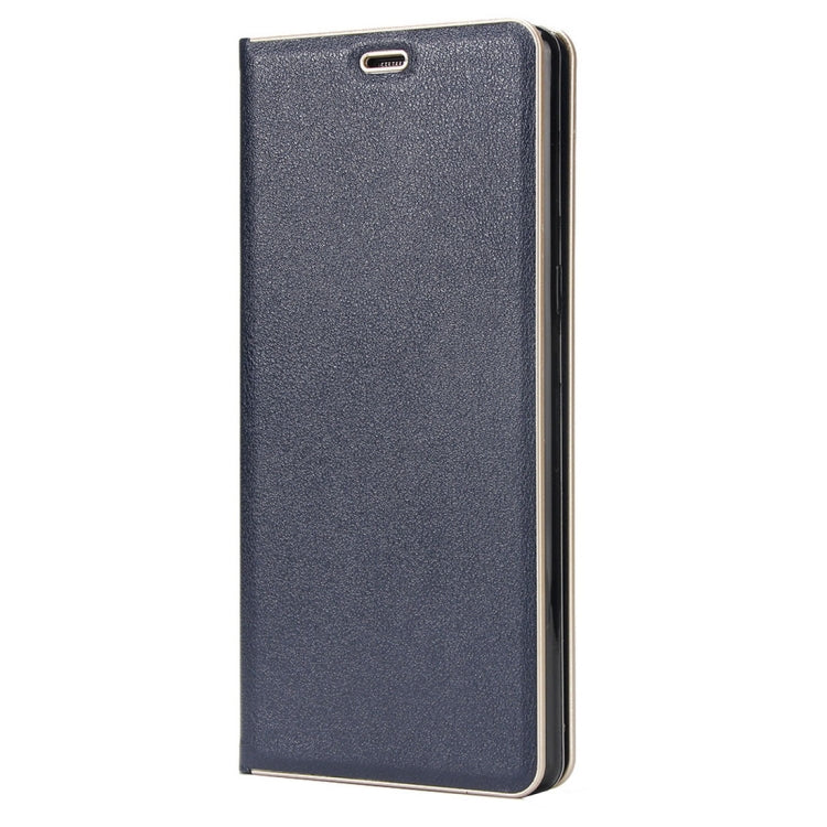 For Galaxy Note 8 Cowhide Texture PC Bumper Frame Strong Magnetic Adsorption Horizontal Flip Leather Case with Holder & Card Slots