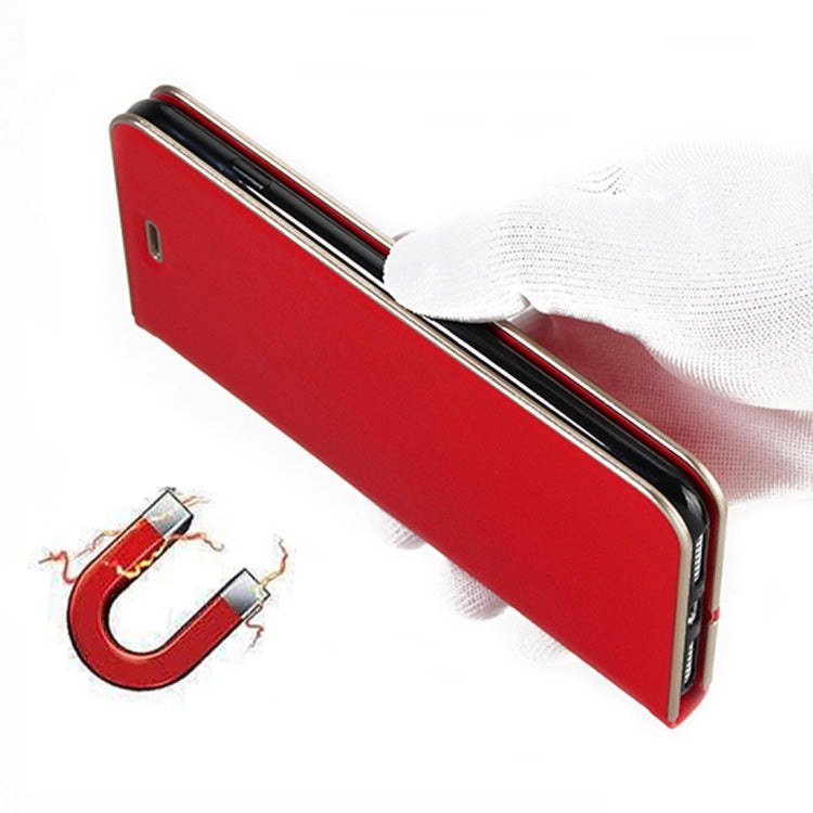 For Galaxy Note 8 Cowhide Texture PC Bumper Frame Strong Magnetic Adsorption Horizontal Flip Leather Case with Holder & Card Slots