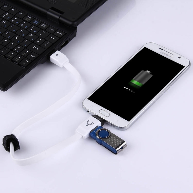 Y Style Noodle Line OTG Function Micro USB Male & USB Female to USB Male Data Charging Cable for Smartphones / U Disk / Printer / Gamepad / Camera / Mouse / Keyboard, Length: 30cm