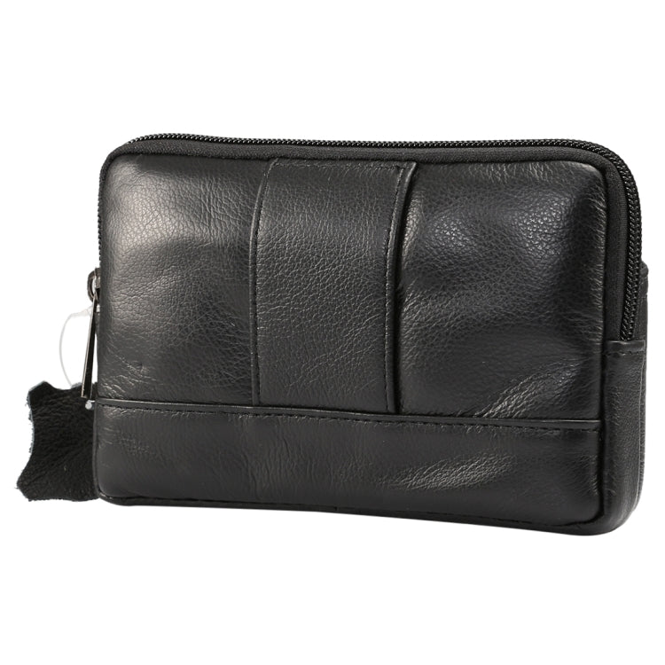 6.0 inch and Below Universal Genuine Leather Men Horizontal Style Case Waist Bag with Belt Hole, For Sony, Huawei, Meizu, Lenovo, ASUS, Cubot, Oneplus, Xiaomi, Ulefone, Letv, DOOGEE, Vkworld, and other Smartphones