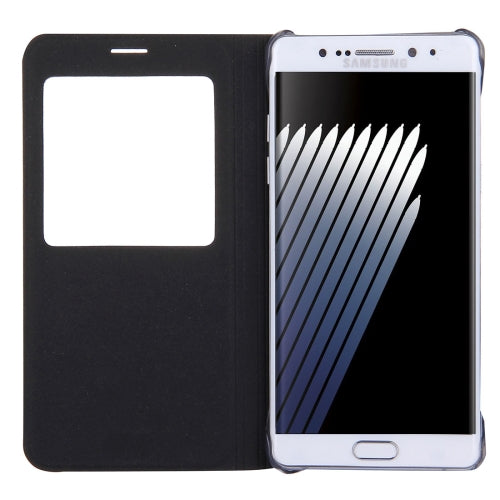 For Galaxy Note 7 / N930 Litchi Texture Horizontal Flip Leather Case with Call Display ID