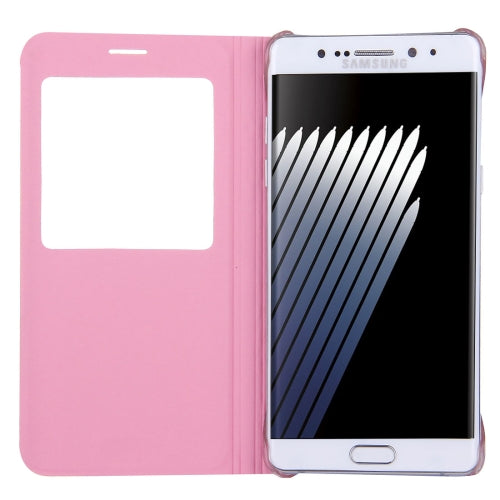 For Galaxy Note 7 / N930 Litchi Texture Horizontal Flip Leather Case with Call Display ID