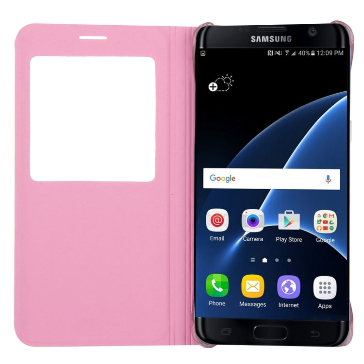 For Galaxy S7 / G930 Litchi Texture Horizontal Flip Leather Case with Call Display ID