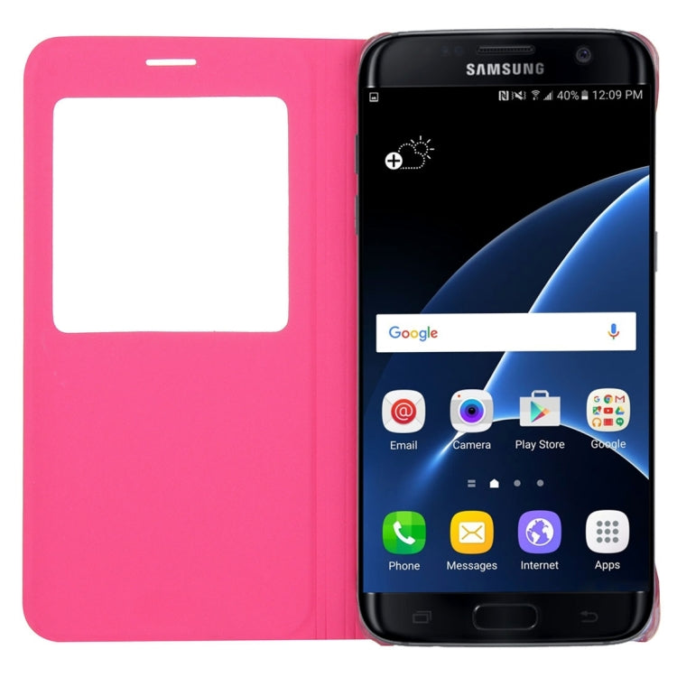 For Galaxy S7 / G930 Litchi Texture Horizontal Flip Leather Case with Call Display ID