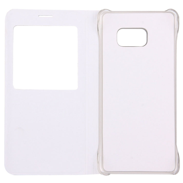 For Galaxy S7 Edge / G935 Litchi Texture Horizontal Flip Leather Case with Call Display ID