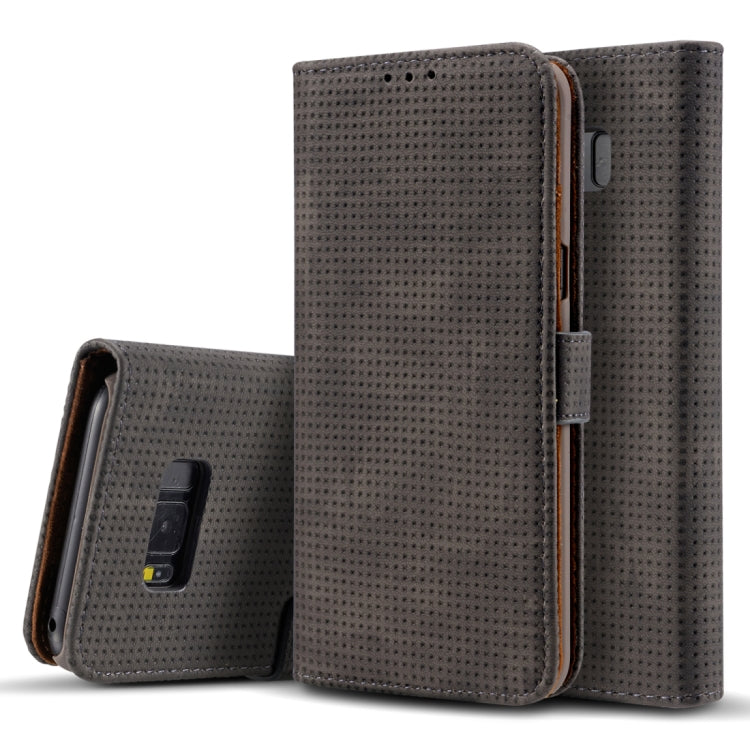 For Galaxy Note 8 Retro Style Mesh Breathable Horizontal Flip Leather Case with Card Slot & Holder & Wallet (Black)