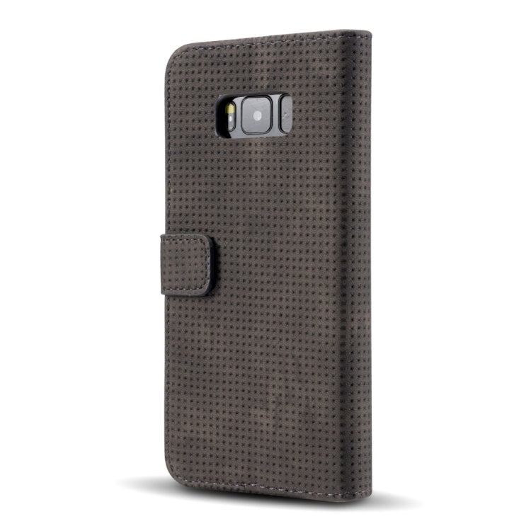 For Galaxy Note 8 Retro Style Mesh Breathable Horizontal Flip Leather Case with Card Slot & Holder & Wallet (Black)