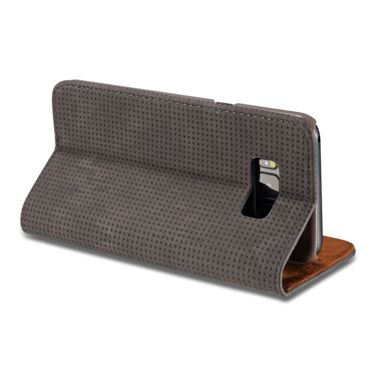 For Galaxy Note 8 Retro Style Mesh Breathable Horizontal Flip Leather Case with Card Slot & Holder & Wallet (Black)
