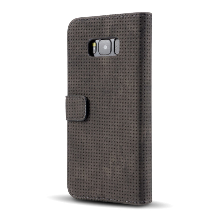 For Galaxy S8 Retro Style Mesh Breathable Horizontal Flip Leather Case with Card Slot & Holder & Wallet