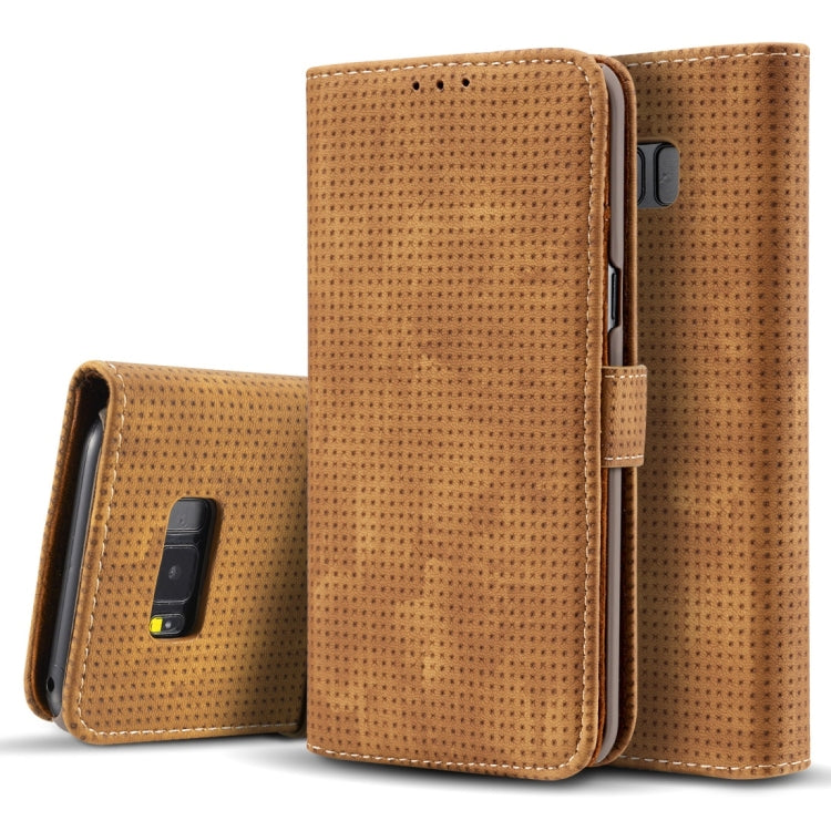 For Galaxy S8 Retro Style Mesh Breathable Horizontal Flip Leather Case with Card Slot & Holder & Wallet