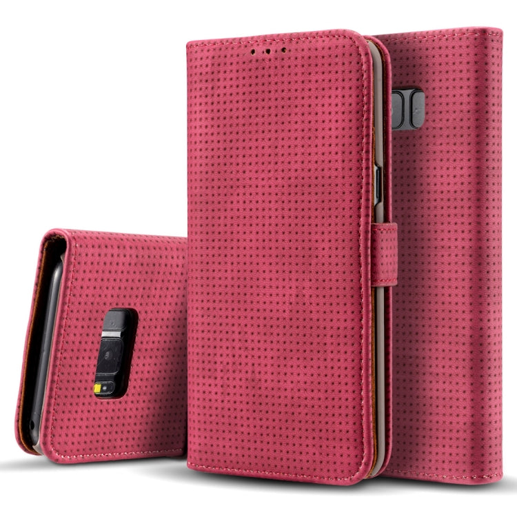 For Galaxy S8 + / G955 Retro Style Mesh Breathable Horizontal Flip Leather Case with Card Slot & Holder & Wallet