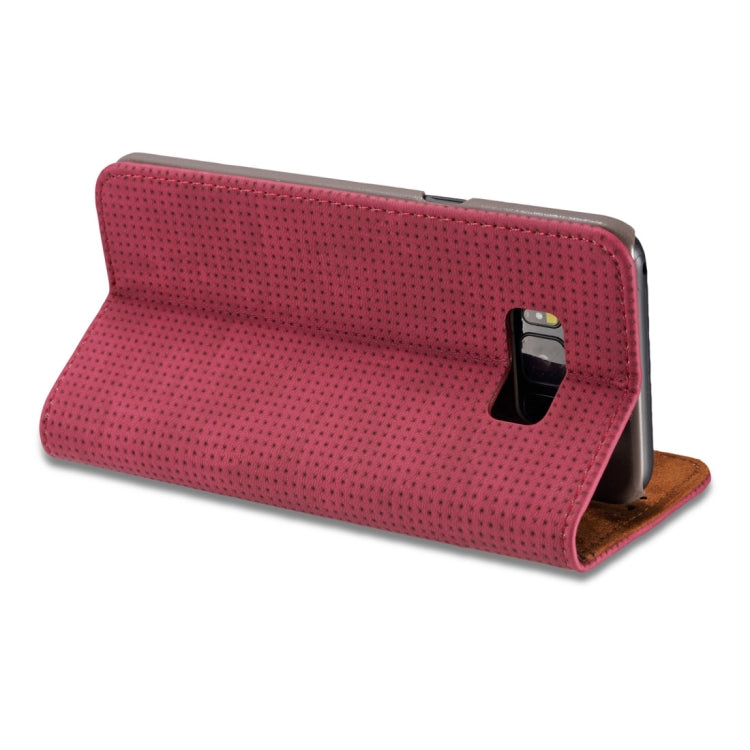 For Galaxy S8 + / G955 Retro Style Mesh Breathable Horizontal Flip Leather Case with Card Slot & Holder & Wallet
