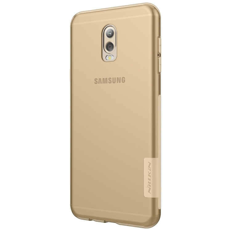 NILLKIN Nature TPU Case for Galaxy C7 (2017) Stylish 0.6mm Ultrathin Clear Color Soft Protective Case Back Cover(Gold)