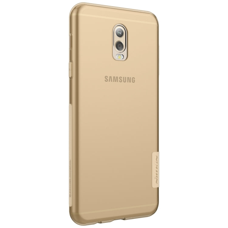 NILLKIN Nature TPU Case for Galaxy C7 (2017) Stylish 0.6mm Ultrathin Clear Color Soft Protective Case Back Cover(Gold)