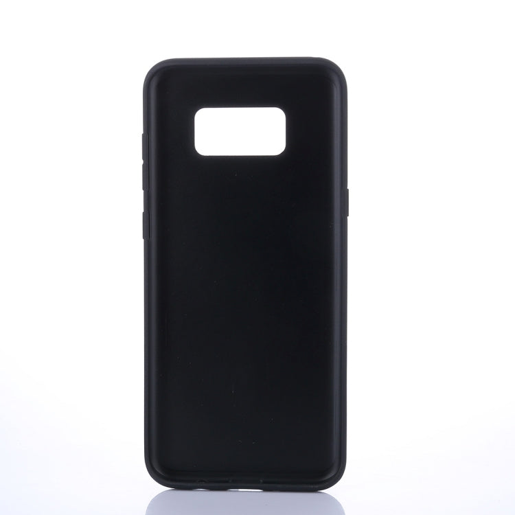 For Galaxy S8+ / G955 Wood Texture Leather Paste Protective Back Cover Case