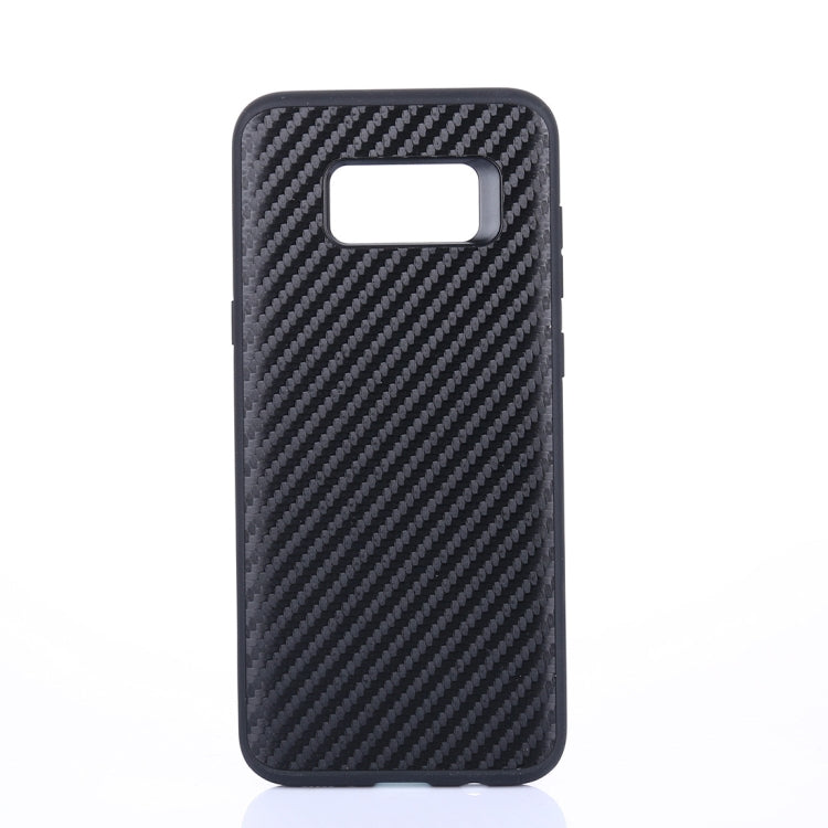 For Galaxy S8+ / G955 Twill Texture Leather Paste Protective Back Cover Case