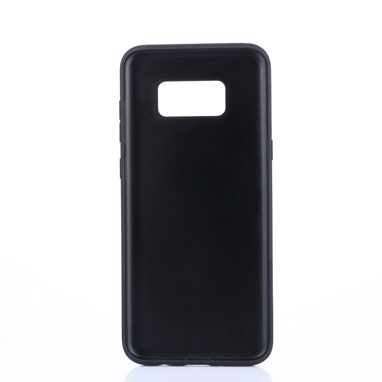 For Galaxy S8+ / G955 Twill Texture Leather Paste Protective Back Cover Case