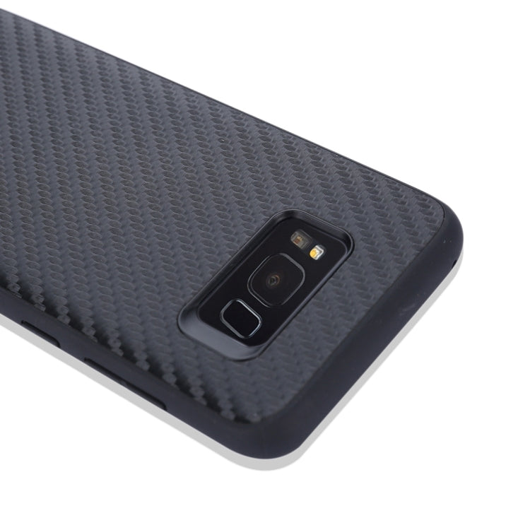 For Galaxy S8+ / G955 Twill Texture Leather Paste Protective Back Cover Case