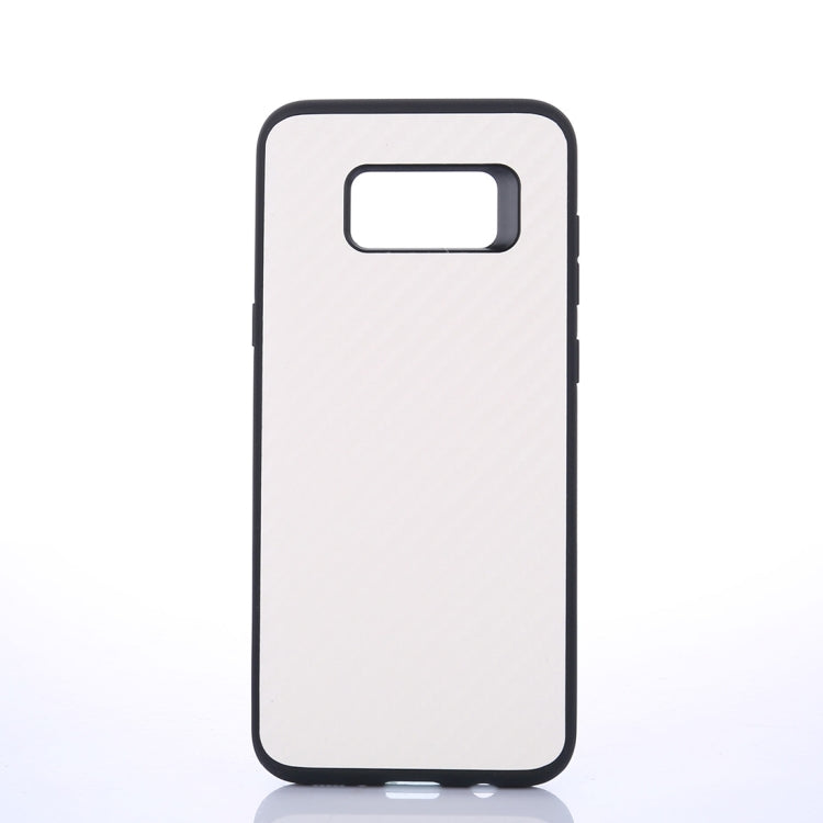 For Galaxy S8+ / G955 Twill Texture Leather Paste Protective Back Cover Case