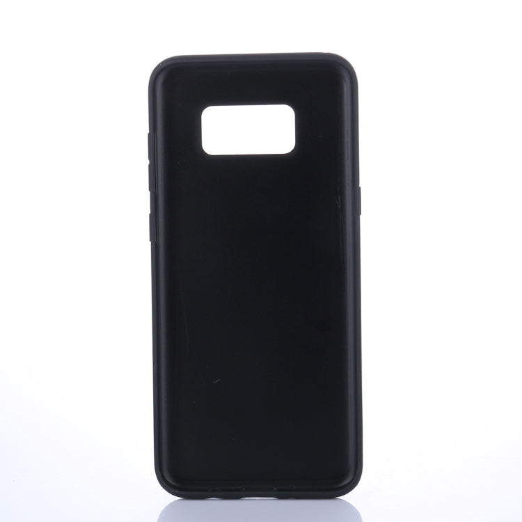 For Galaxy S8+ / G955 Twill Texture Leather Paste Protective Back Cover Case