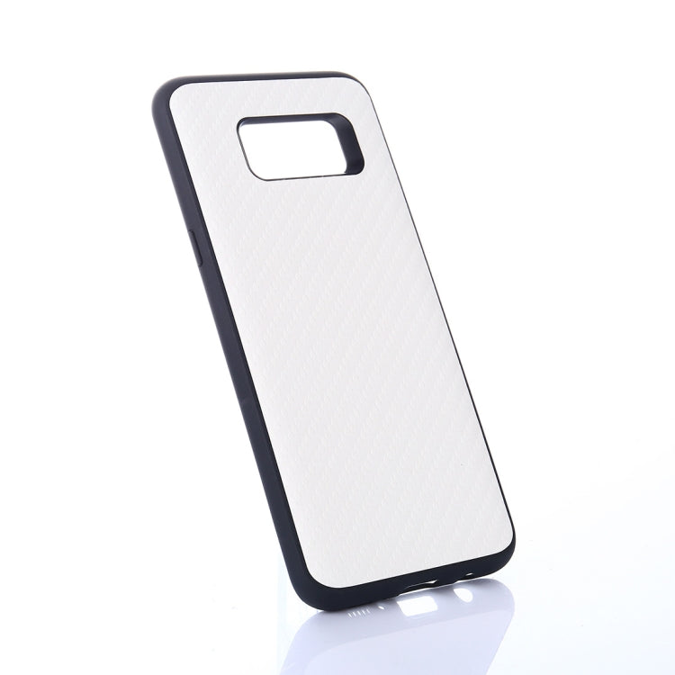 For Galaxy S8+ / G955 Twill Texture Leather Paste Protective Back Cover Case
