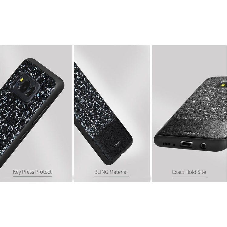 DZGOGO BLING Series for Galaxy S8 + / G955 PU + TPU + PC Sequins Grind Arenaceous Protection Case