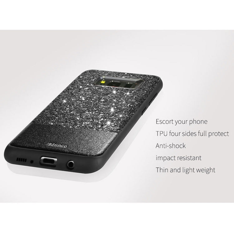 DZGOGO BLING Series for Galaxy S8 + / G955 PU + TPU + PC Sequins Grind Arenaceous Protection Case