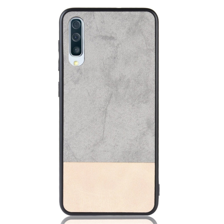 Shockproof Color Matching Denim PC + PU + TPU Protective Case for Galaxy A50