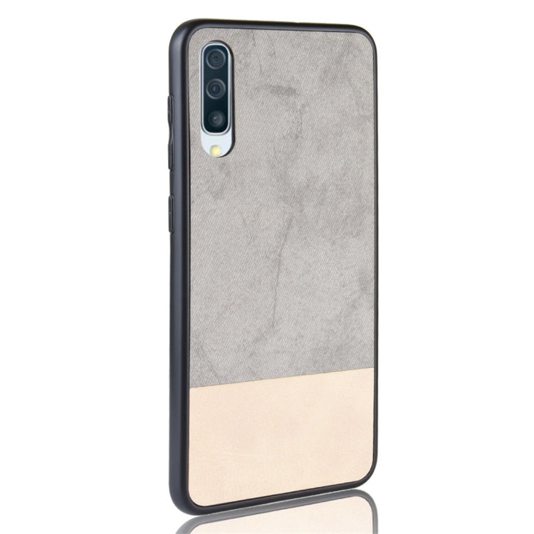 Shockproof Color Matching Denim PC + PU + TPU Protective Case for Galaxy A50