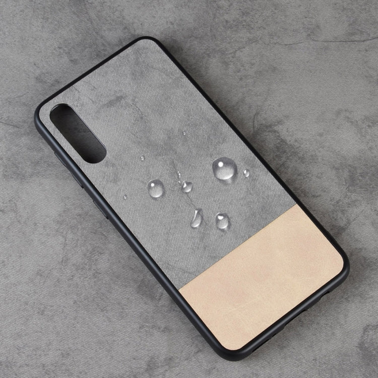 Shockproof Color Matching Denim PC + PU + TPU Protective Case for Galaxy A50