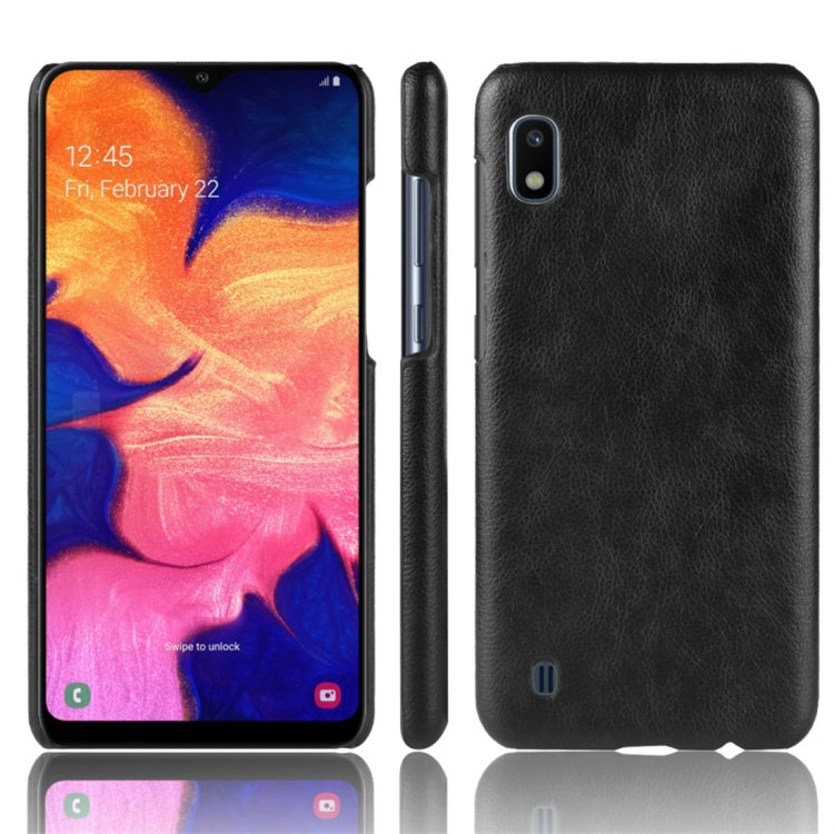 Shockproof Litchi Texture PC + PU Protective Case for Galaxy A10
