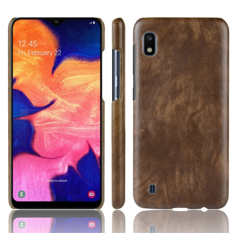 Shockproof Litchi Texture PC + PU Protective Case for Galaxy A10