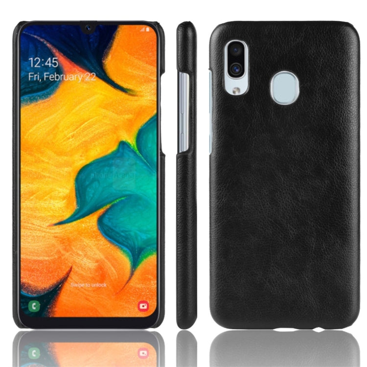 Shockproof Litchi Texture PC + PU Protective Case for Galaxy A40